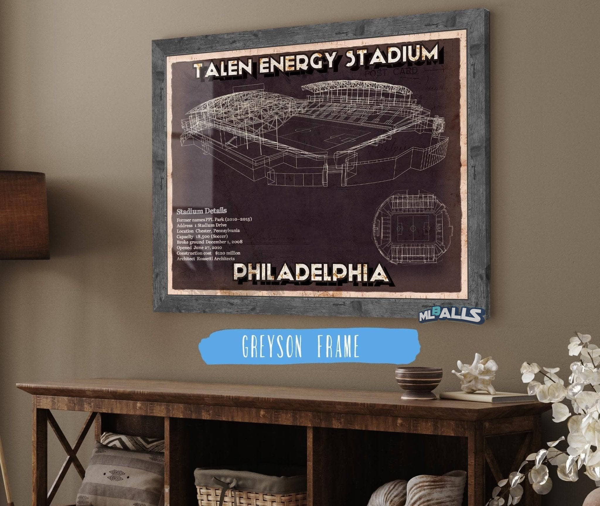 Vintage Talen Energy Stadium MLS Soccer Print