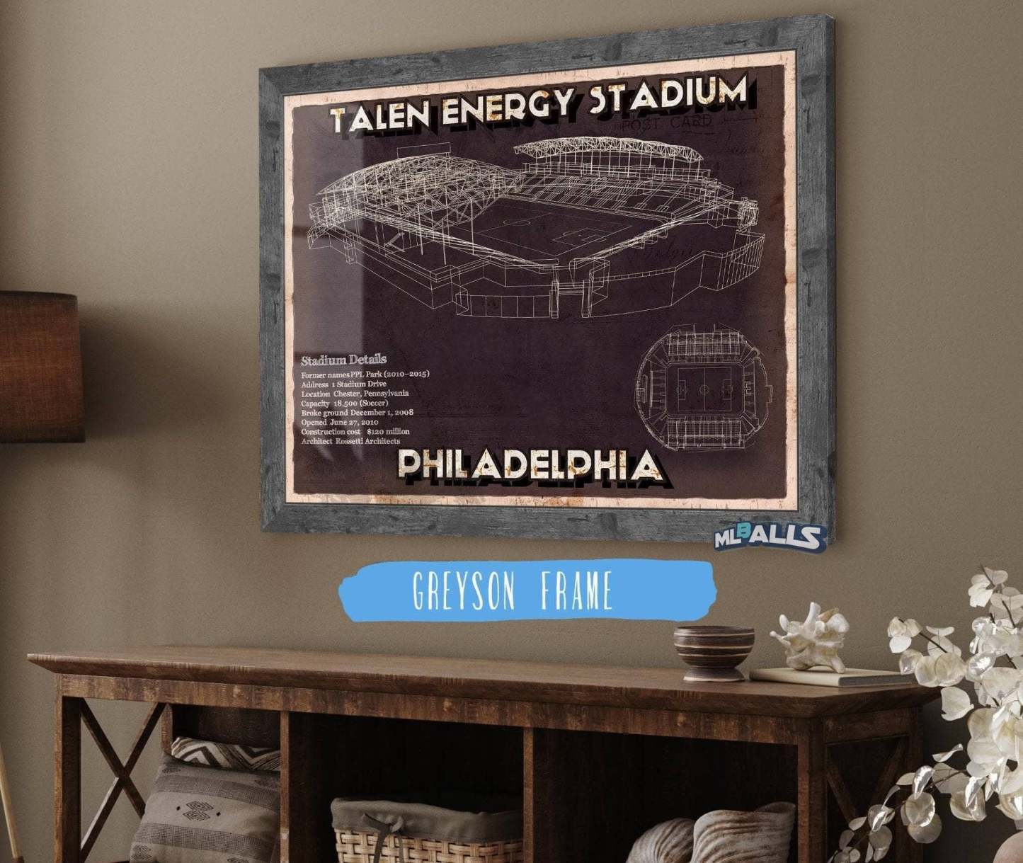 Vintage Talen Energy Stadium MLS Soccer Print