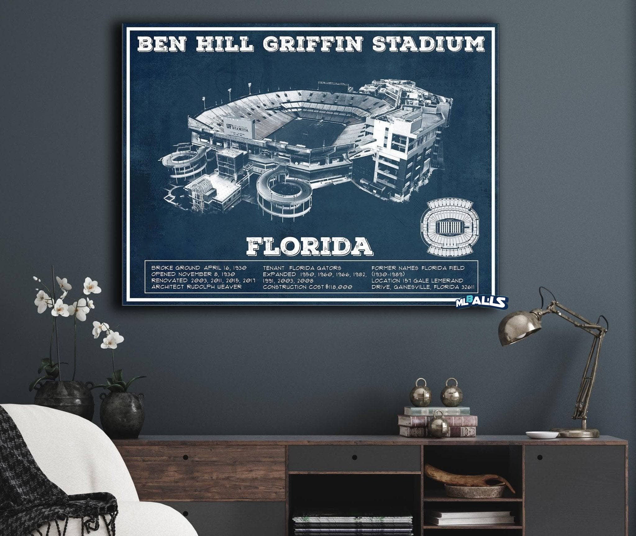 Ben Hill Griffin Stadium Art Print