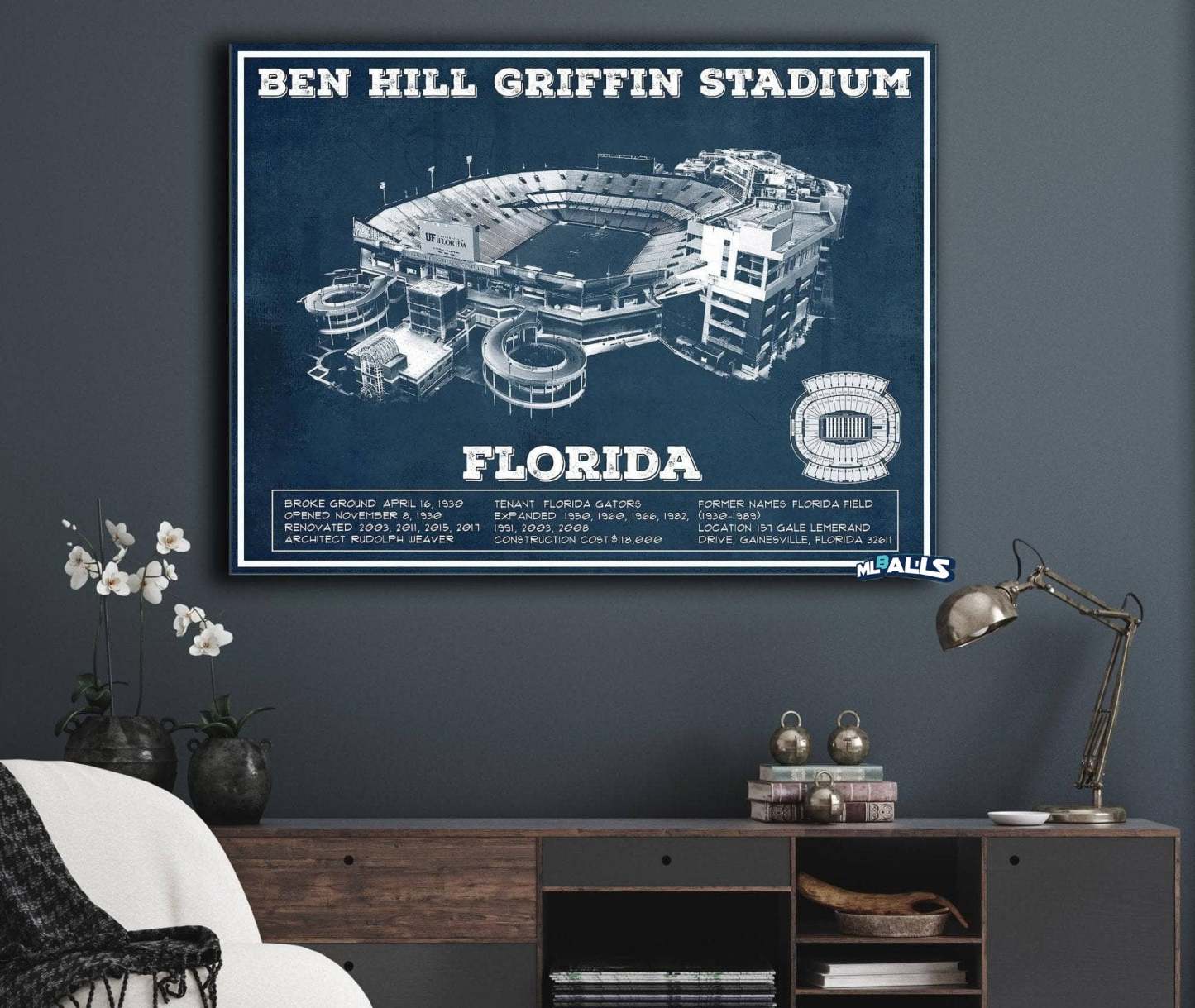 Ben Hill Griffin Stadium Art Print