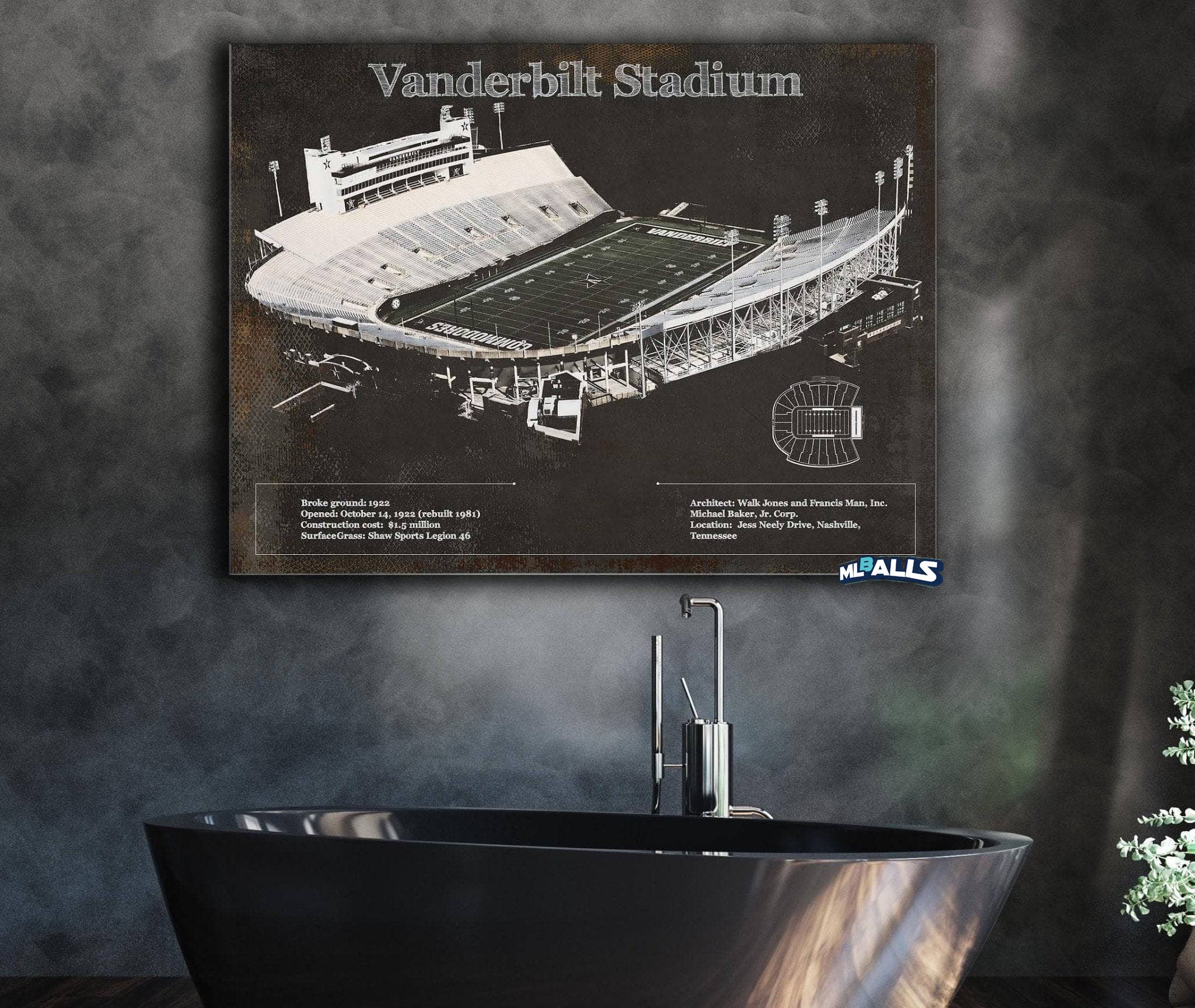 Vanderbilt Stadium Wall Art
