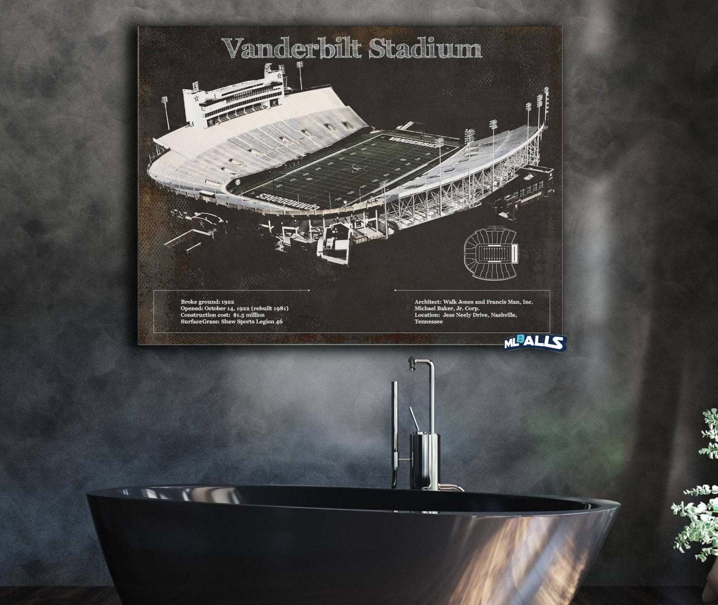 Vanderbilt Stadium Wall Art