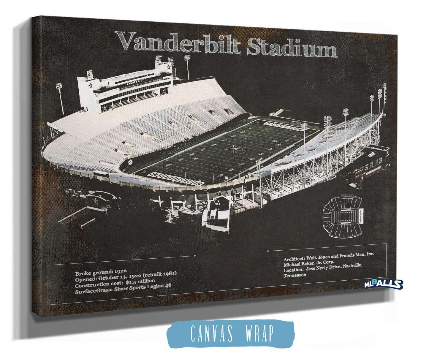 Vanderbilt Stadium Wall Art