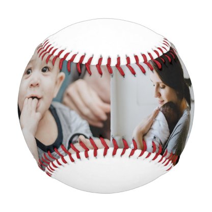 Best Dad Ever Script Father's Day 4 Photo Collage Baseball