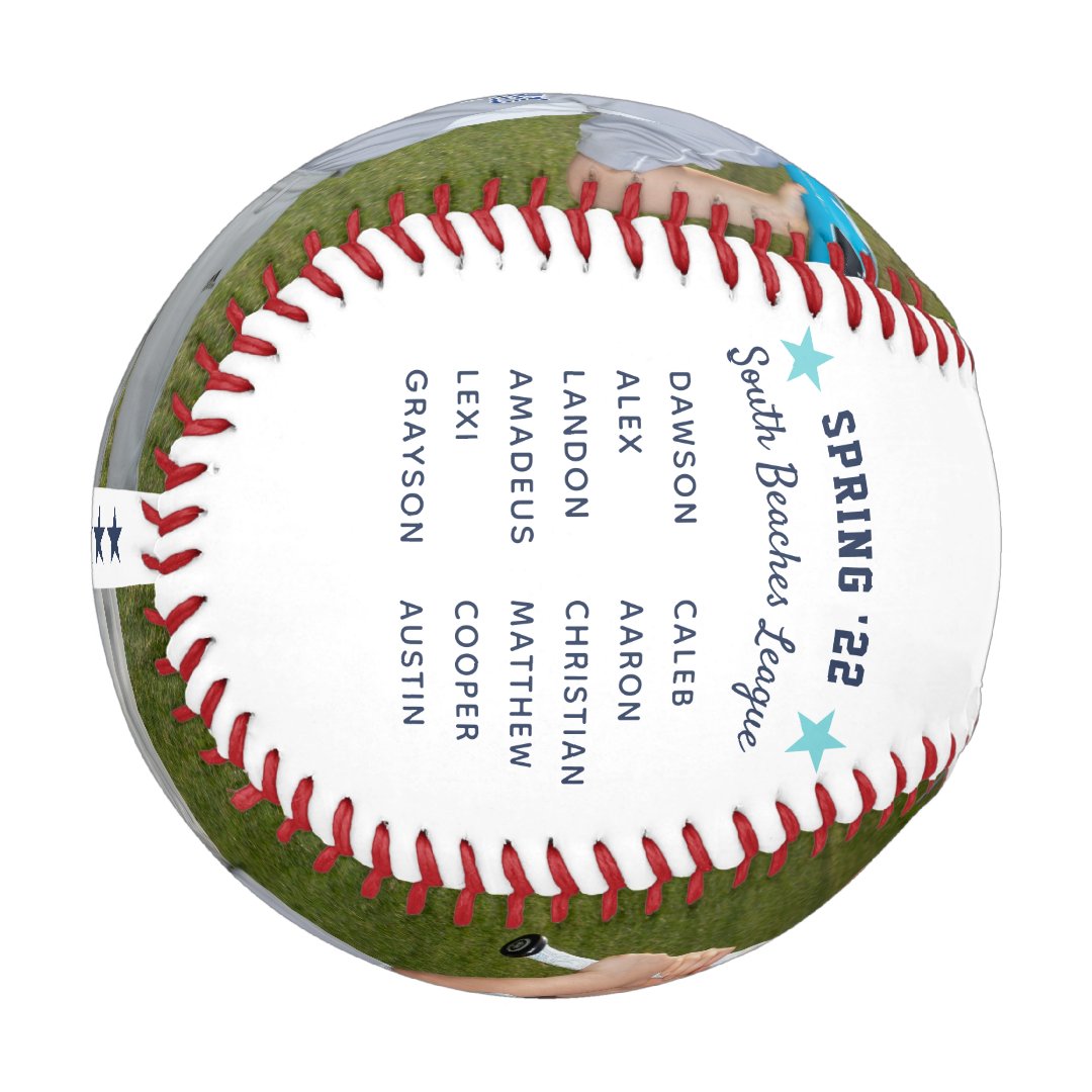 Personalized Player Photo & Team Roster Baseball
