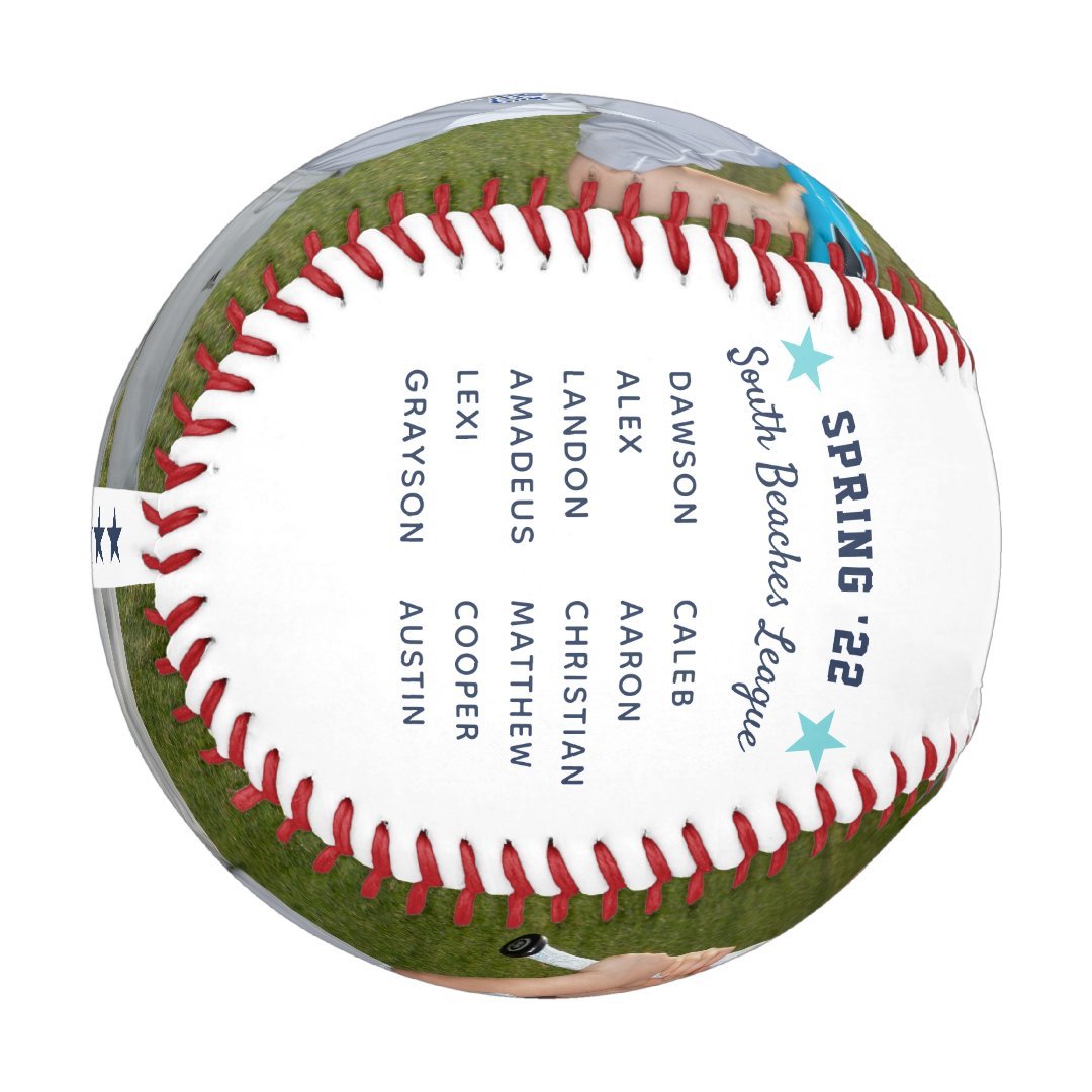 Personalized Player Photo & Team Roster Baseball
