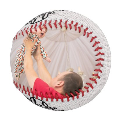 Rustic To My Dad Custom 2 Photo Collage Baseball