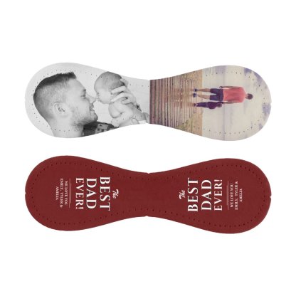 Red Best Dad Ever Father`s Day 2 Photo Collage Baseball