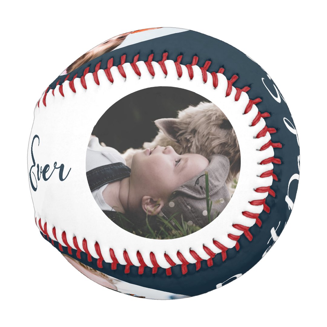 Best Dad Ever 4 Photo Collage Baseball