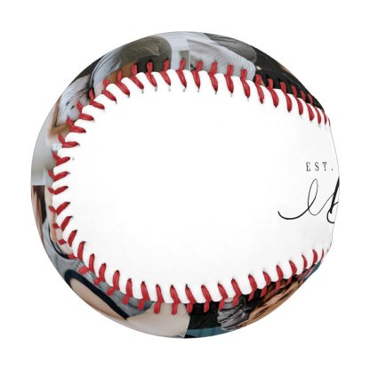 Best Dad Ever Script Father's Day 4 Photo Collage Baseball
