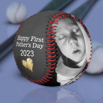 Happy First Fathers Day Personalized One of a Kind Baseball
