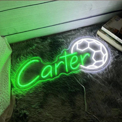 Personalized Sport Name Neon Sign Custom Bedroom Name LED Neon Light