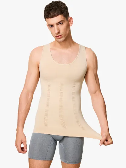 【Add-on Item】Seamless Elastic Belly Compression Tank Tops for Men