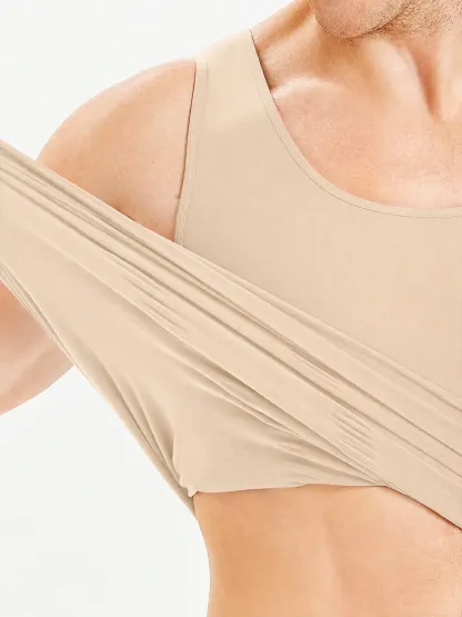【Add-on Item】Seamless Elastic Belly Compression Tank Tops for Men