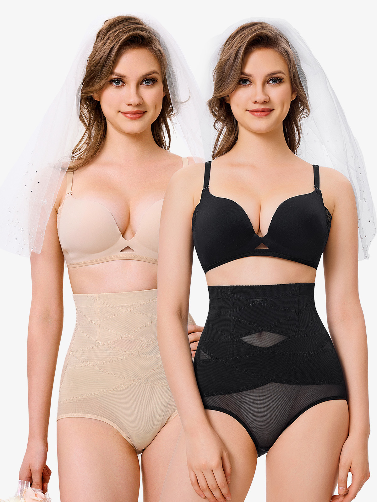 Nebility Women Hi-Waist Double Tummy Control Panty-Nebility