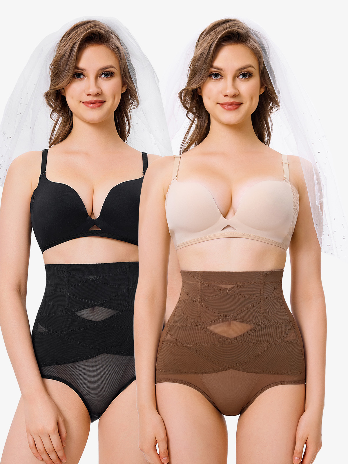 Nebility Women Hi-Waist Double Tummy Control Panty-Nebility