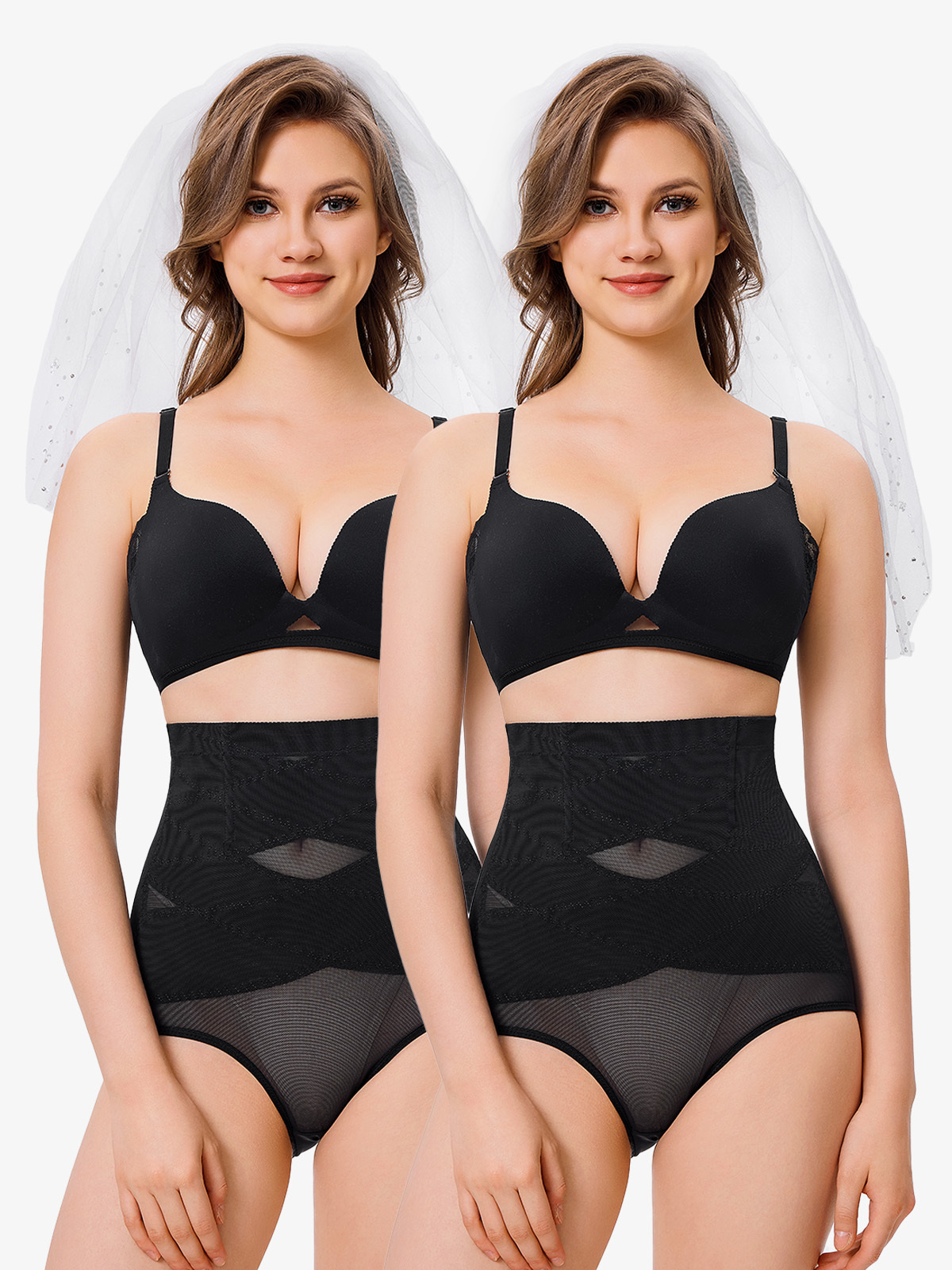 Nebility Women Hi-Waist Double Tummy Control Panty-Nebility