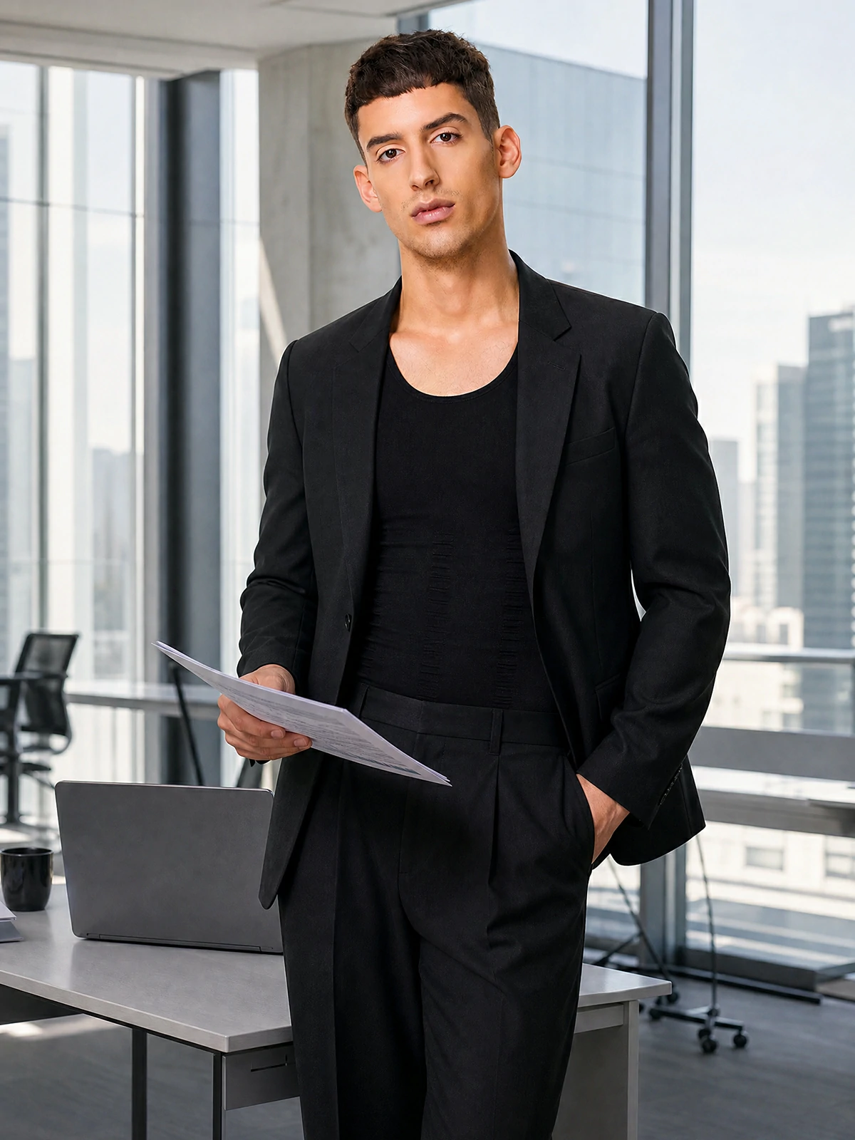 【Add-on Item】Seamless Elastic Belly Compression Tank Tops for Men