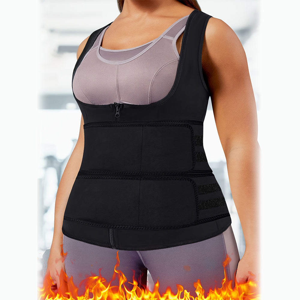 Nebility Plus Size Women Sauna Sweat Waist Trainer Vest