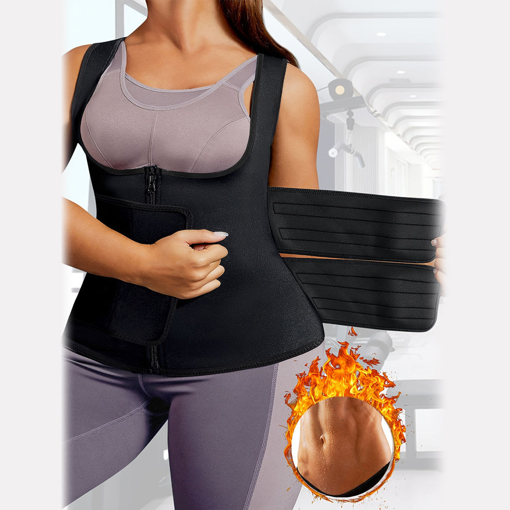 Nebility Plus Size Women Sauna Sweat Waist Trainer Vest