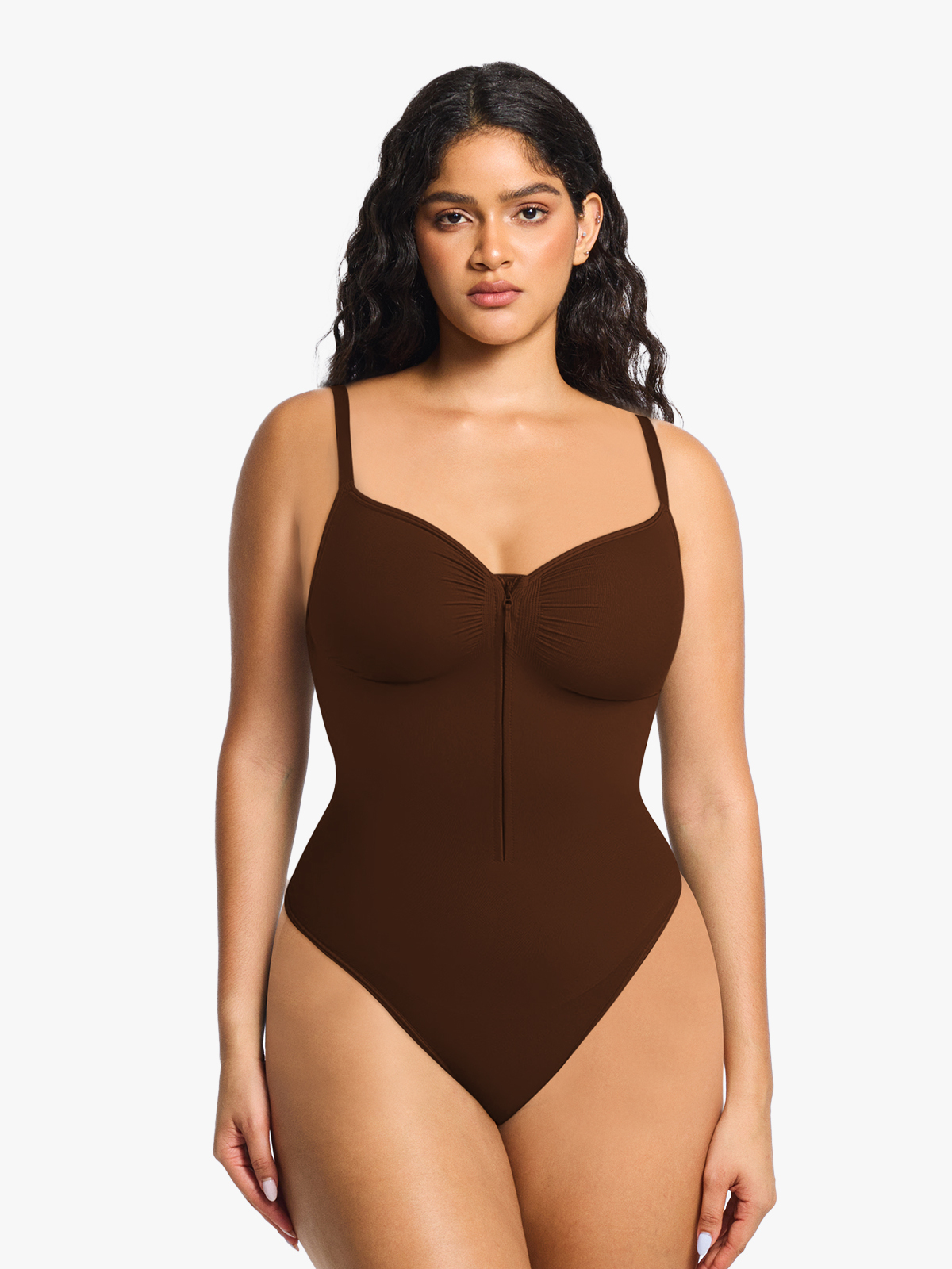 Seamless Tummy Control Underwire Cami Thong Bodysuit