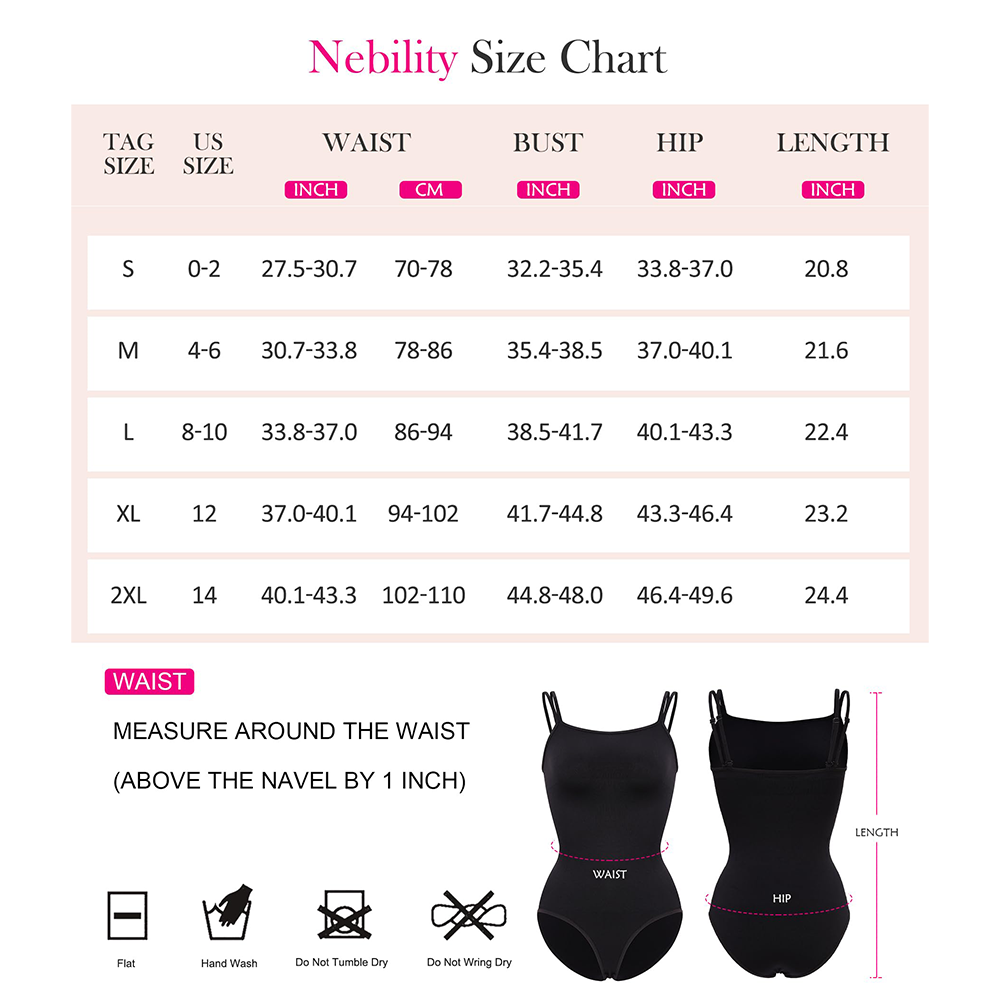 Nebility Women Double Adjustable Straps Full Body Shaper