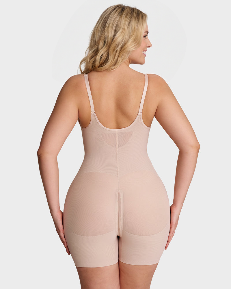 Deep V Underwire Cami Mid-Thigh Bodysuit
