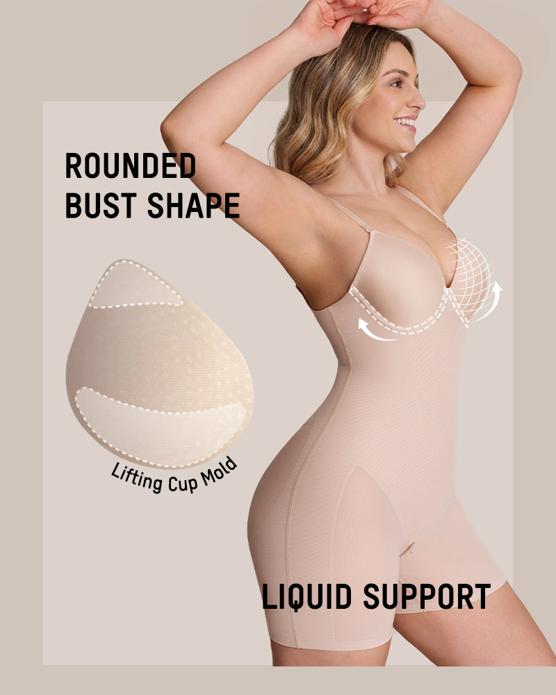 Deep V Underwire Cami Mid-Thigh Bodysuit