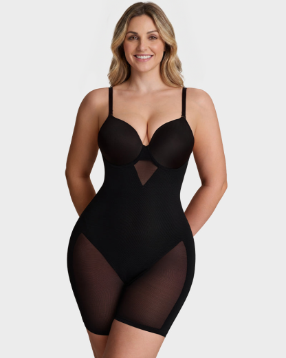 Deep V Underwire Cami Mid-Thigh Bodysuit