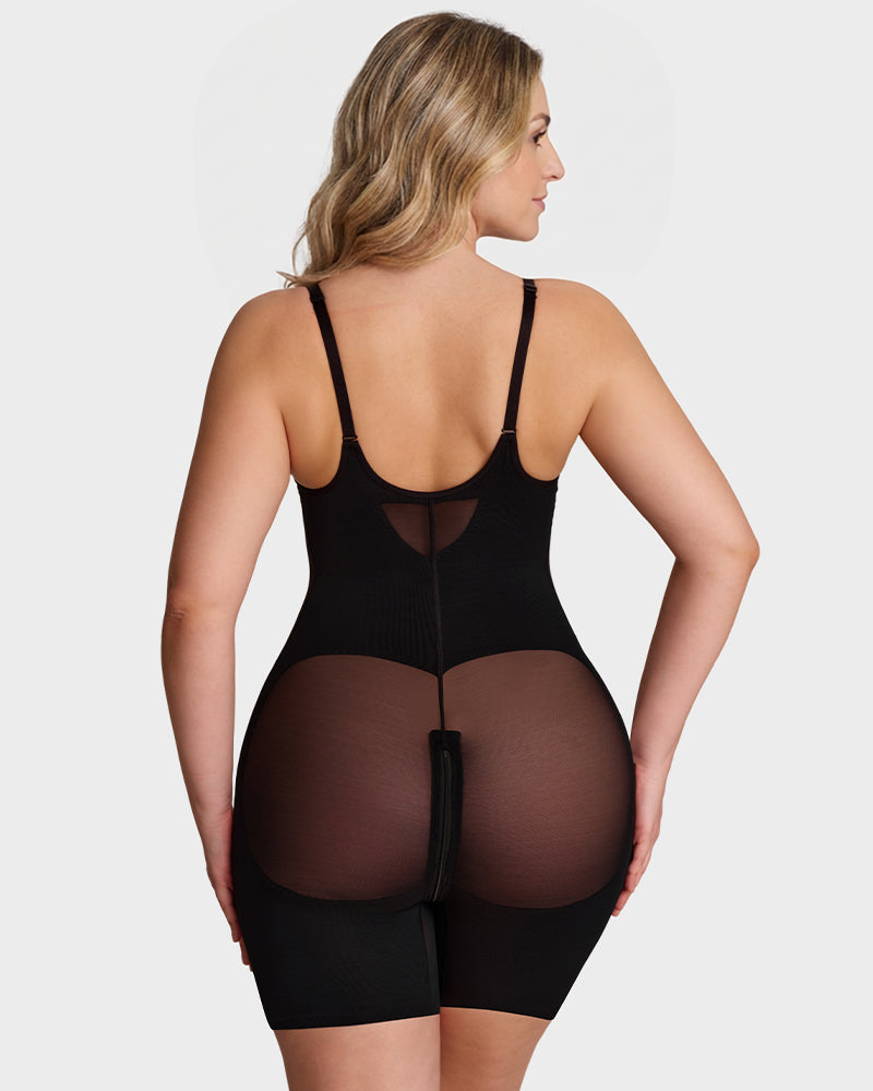Deep V Underwire Cami Mid-Thigh Bodysuit