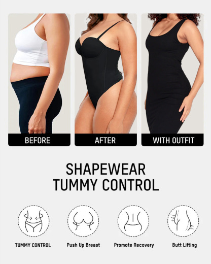 Seamless Back Lace-Up Cami Thong Bodysuit