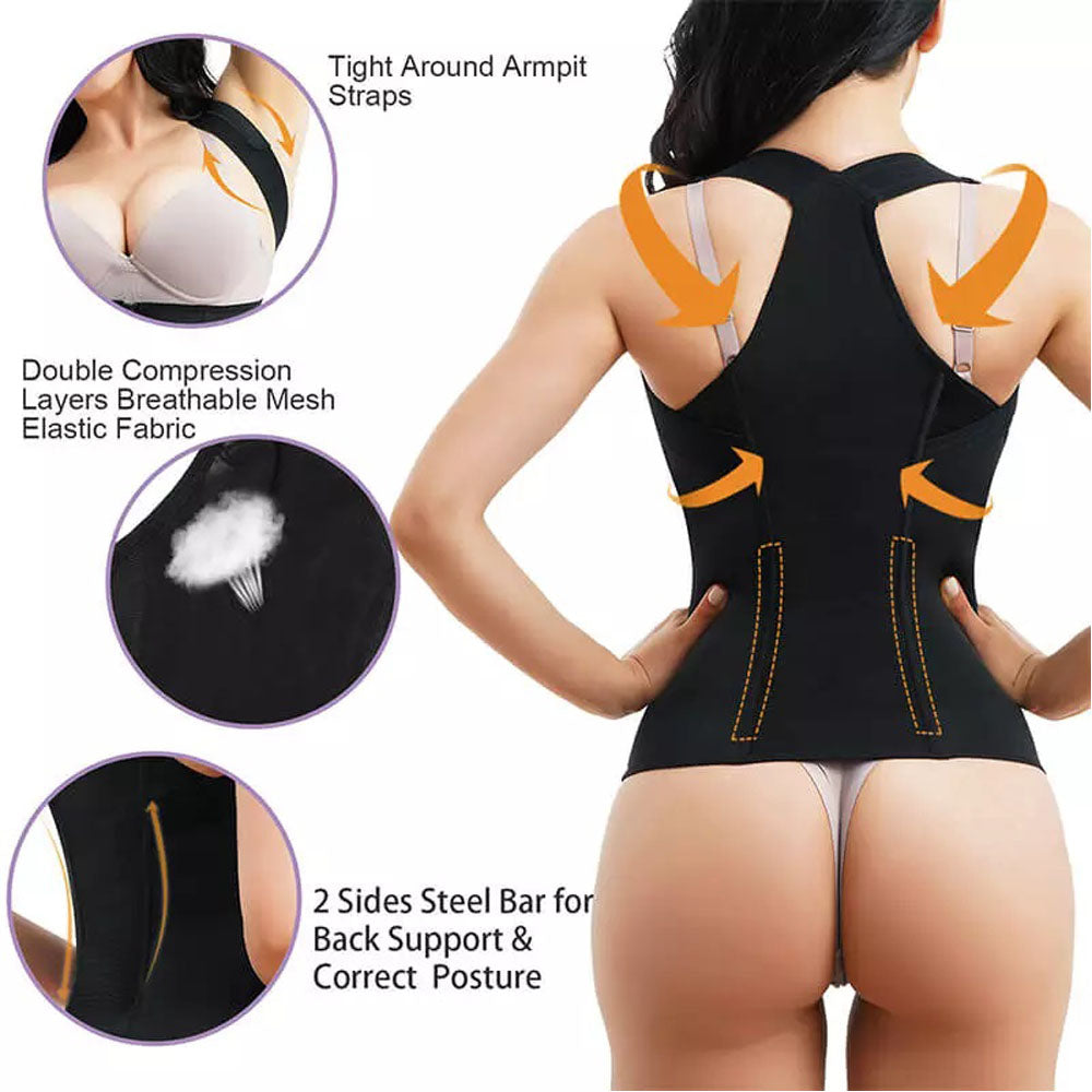 Women Back Braces Posture Corrector Waist Trainer Vest