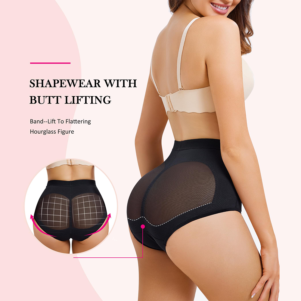 Nebility 2 Piece Tummy Control Butt Lifting Underwear for Women