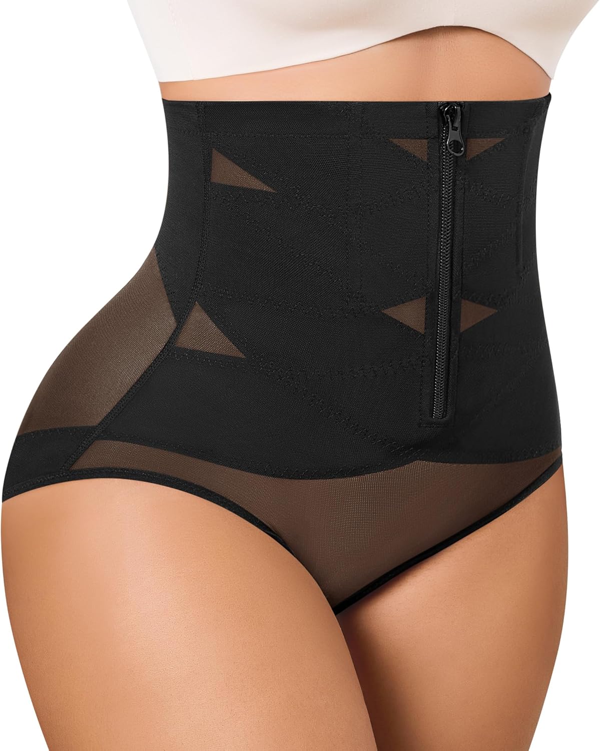 Nebility Hi-Waist Zipper Butt Lifting Underwear
