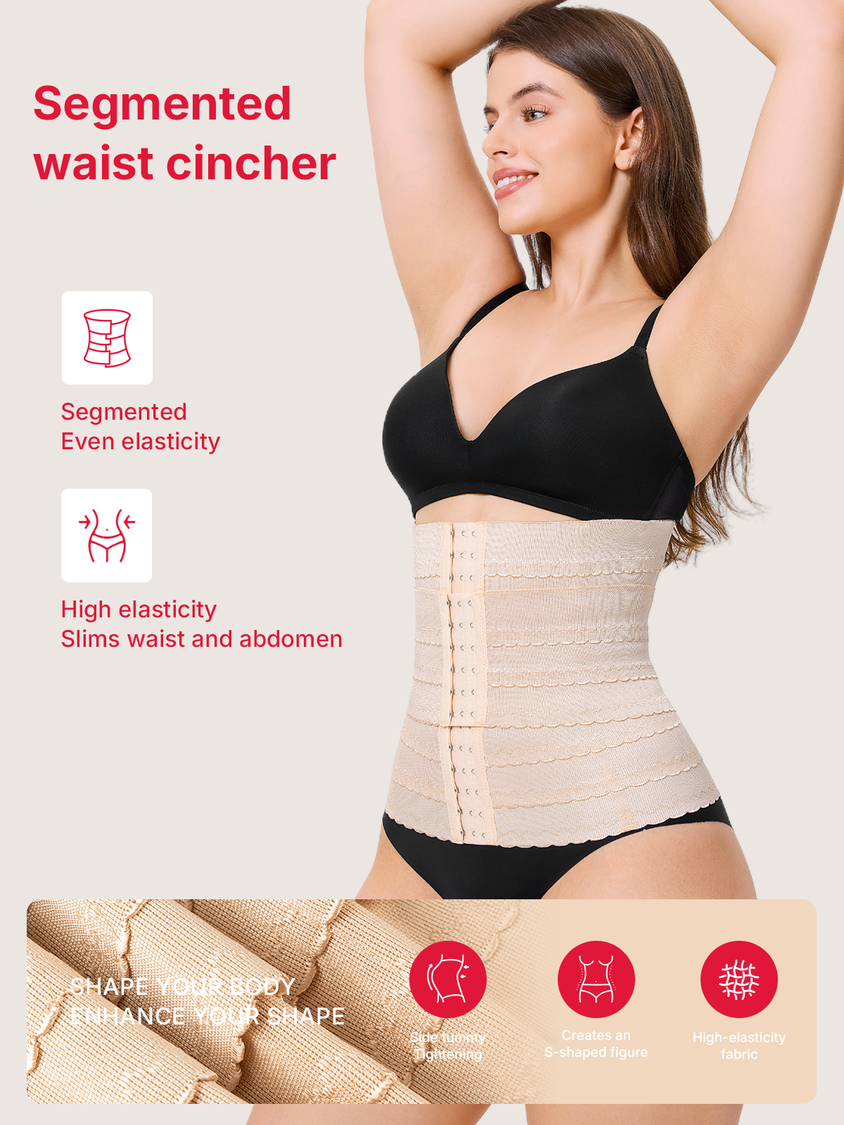 Women Segmented Waist Cincher