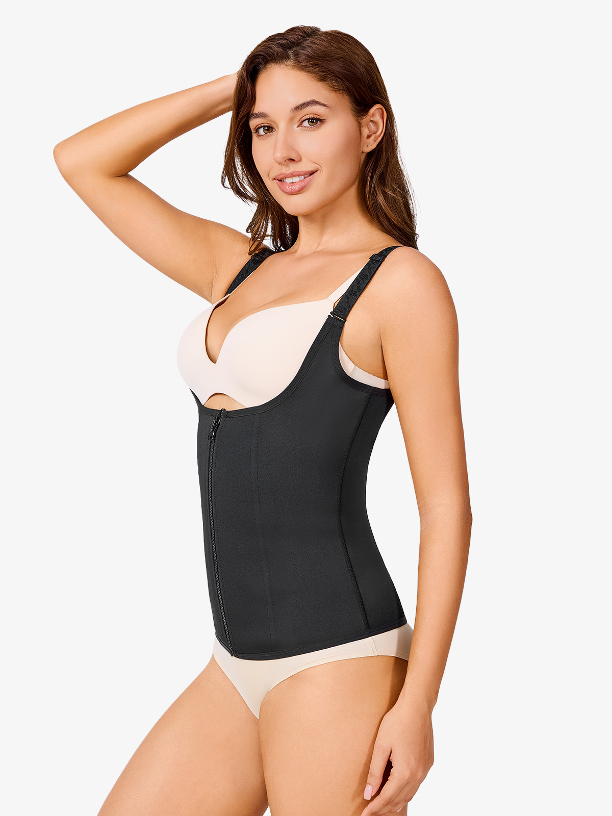 Nebility Waist Trainer Zipper Vest Corset