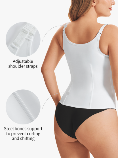 Nebility Waist Trainer Zipper Vest Corset