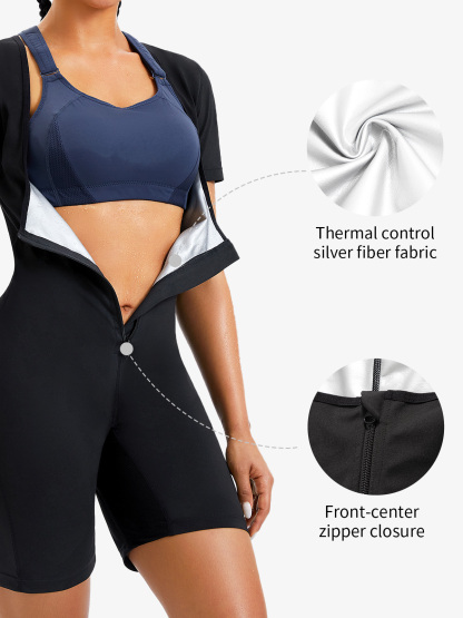 Women's High Waisted One Piece Western Sauna Pants