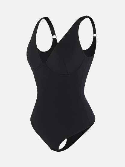 Deep Plunge Underwire Backless Thong Bodysuit
