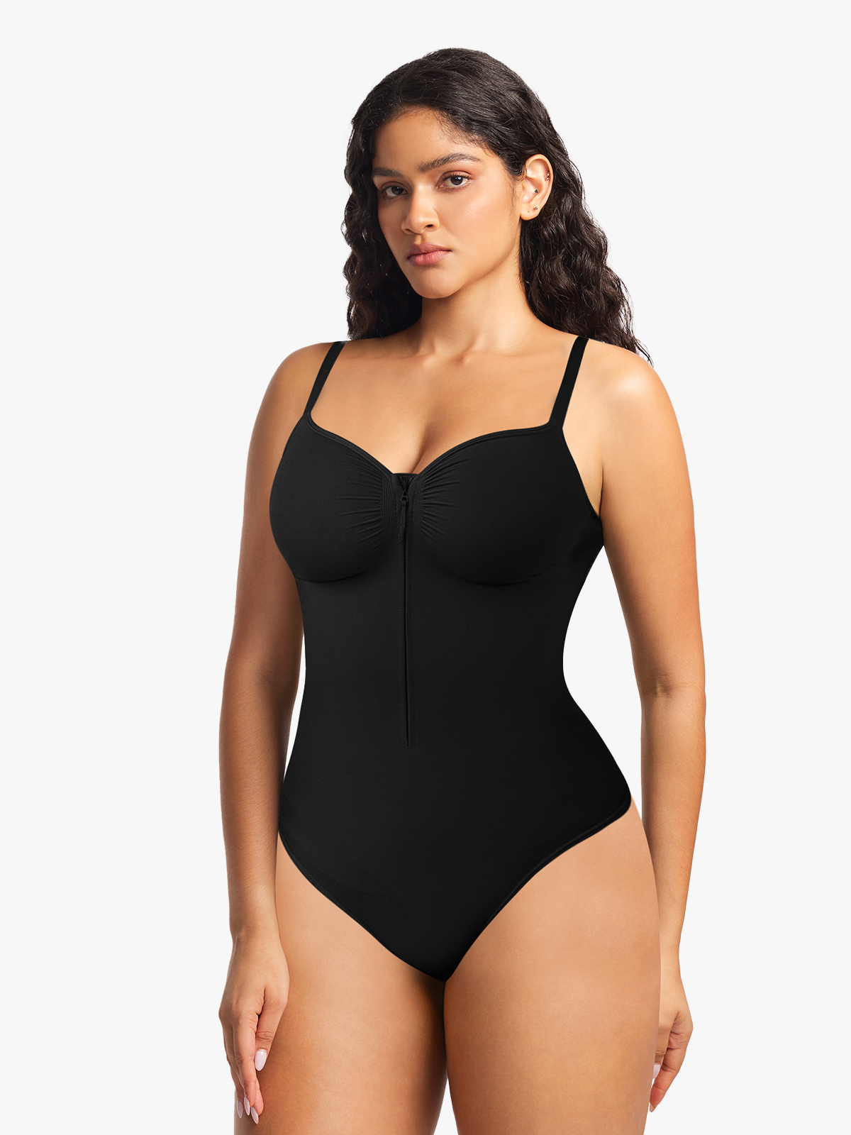 Seamless Tummy Control Underwire Cami Thong Bodysuit