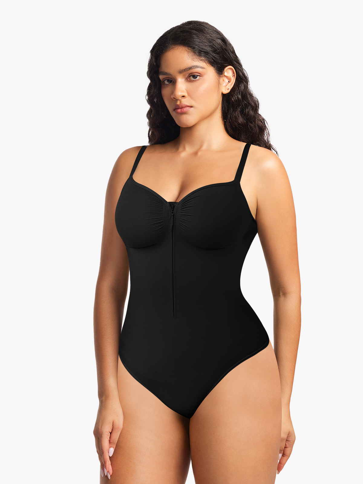 Seamless Tummy Control Underwire Cami Thong Bodysuit