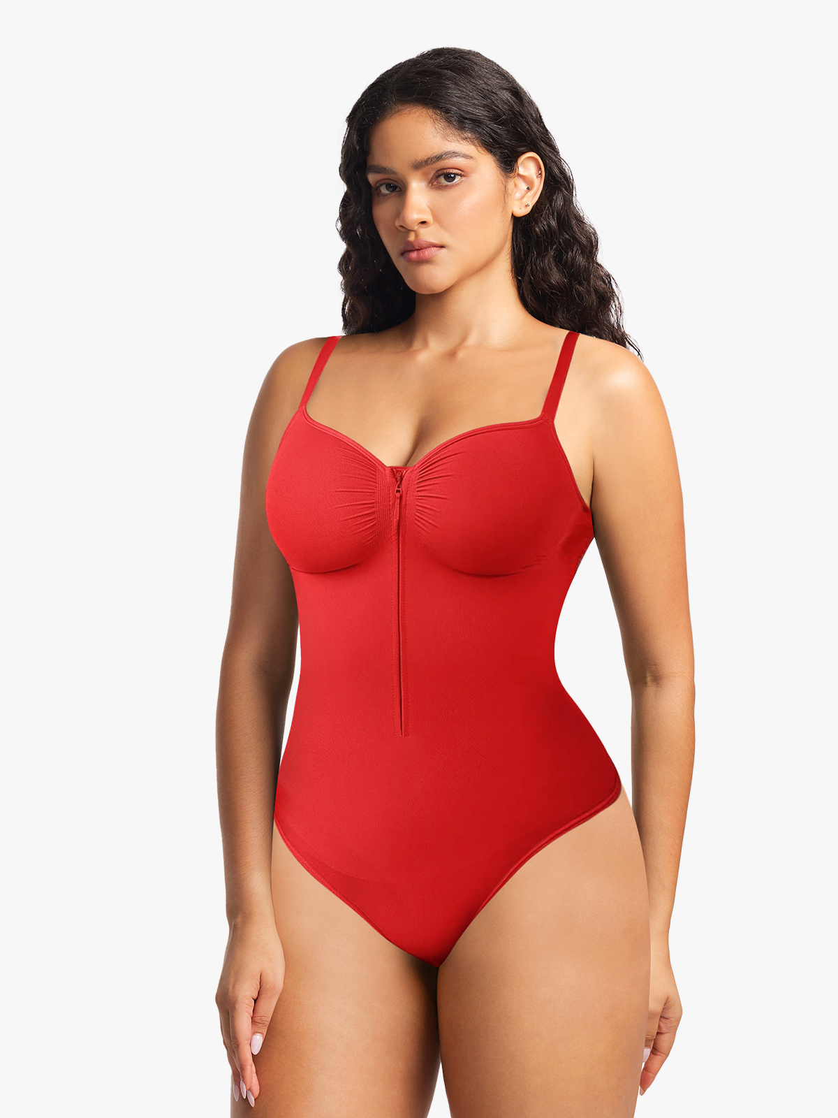 Seamless Tummy Control Underwire Cami Thong Bodysuit