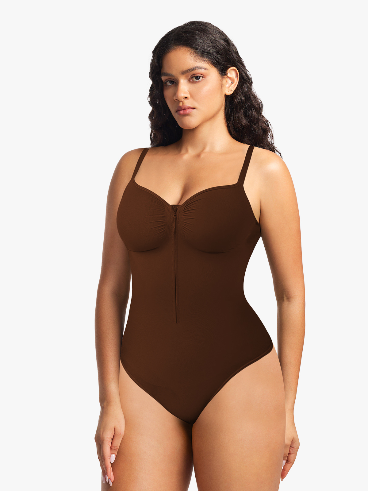 Seamless Tummy Control Underwire Cami Thong Bodysuit