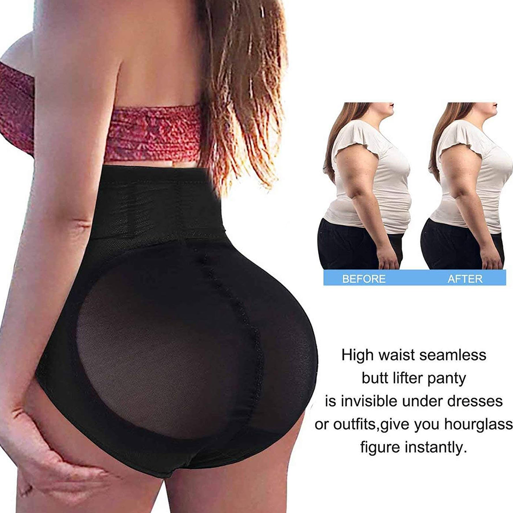 Nebility Women Plus Butt Lifter Hi-Waist Underwear