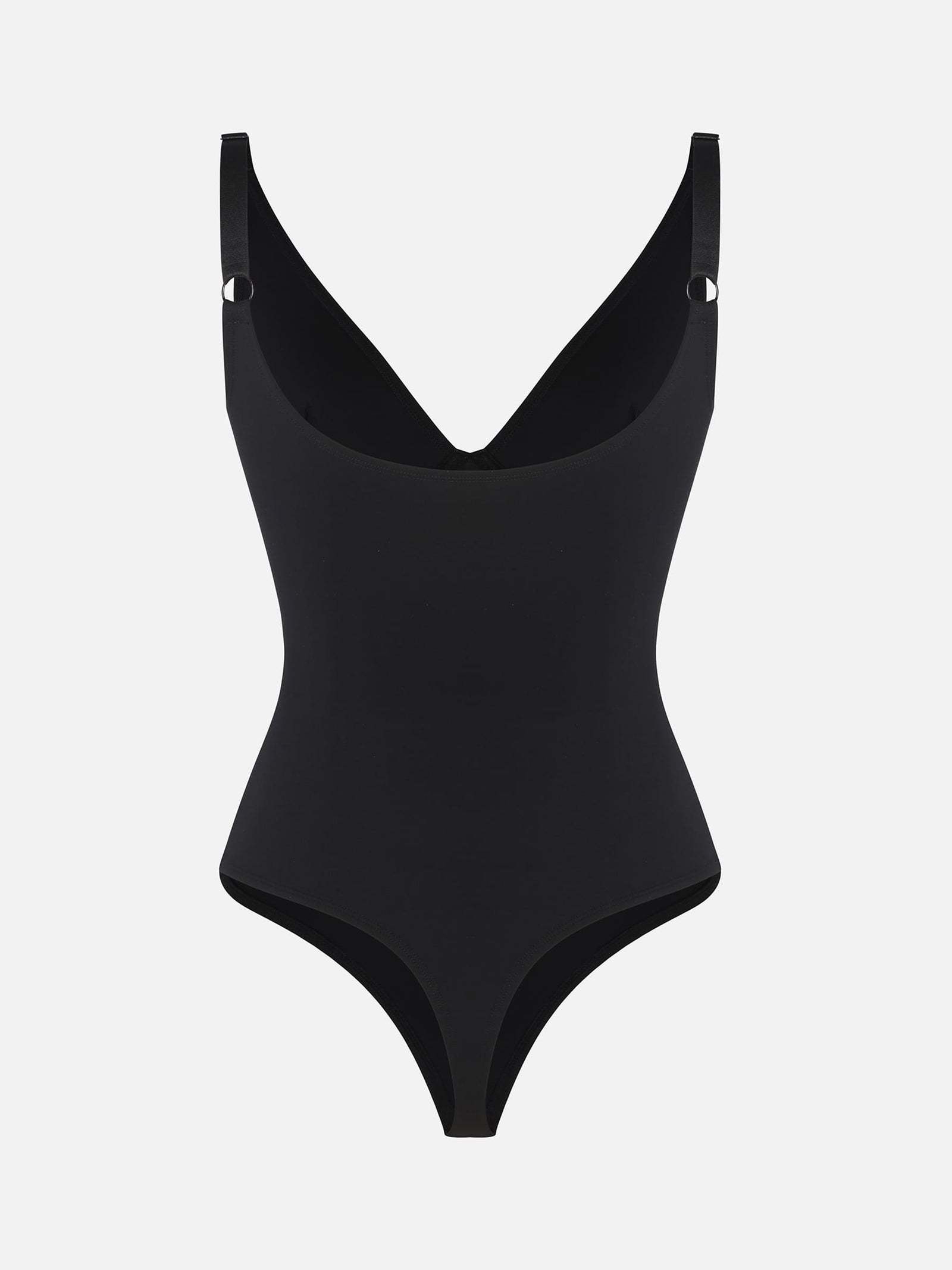 Deep Plunge Underwire Backless Thong Bodysuit