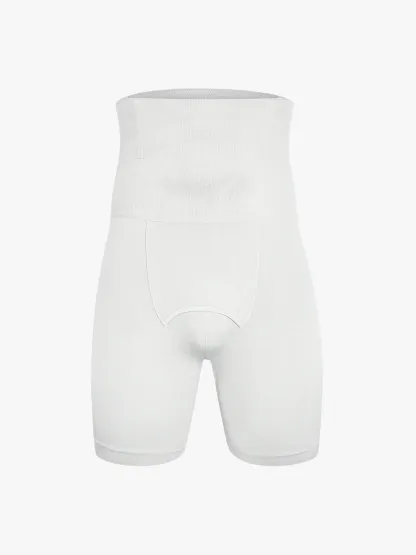 Men's Seamless High-Waist Boning Support Shorts 