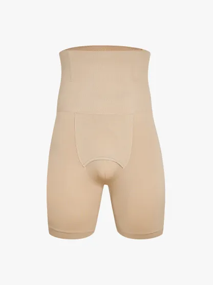Men's Seamless High-Waist Boning Support Shorts 