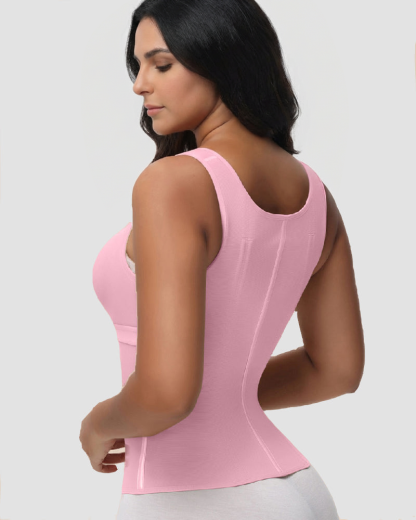 Zipper Steel Bone Tummy Control Top