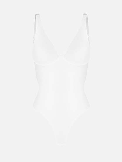 Deep Plunge Underwire Backless Thong Bodysuit