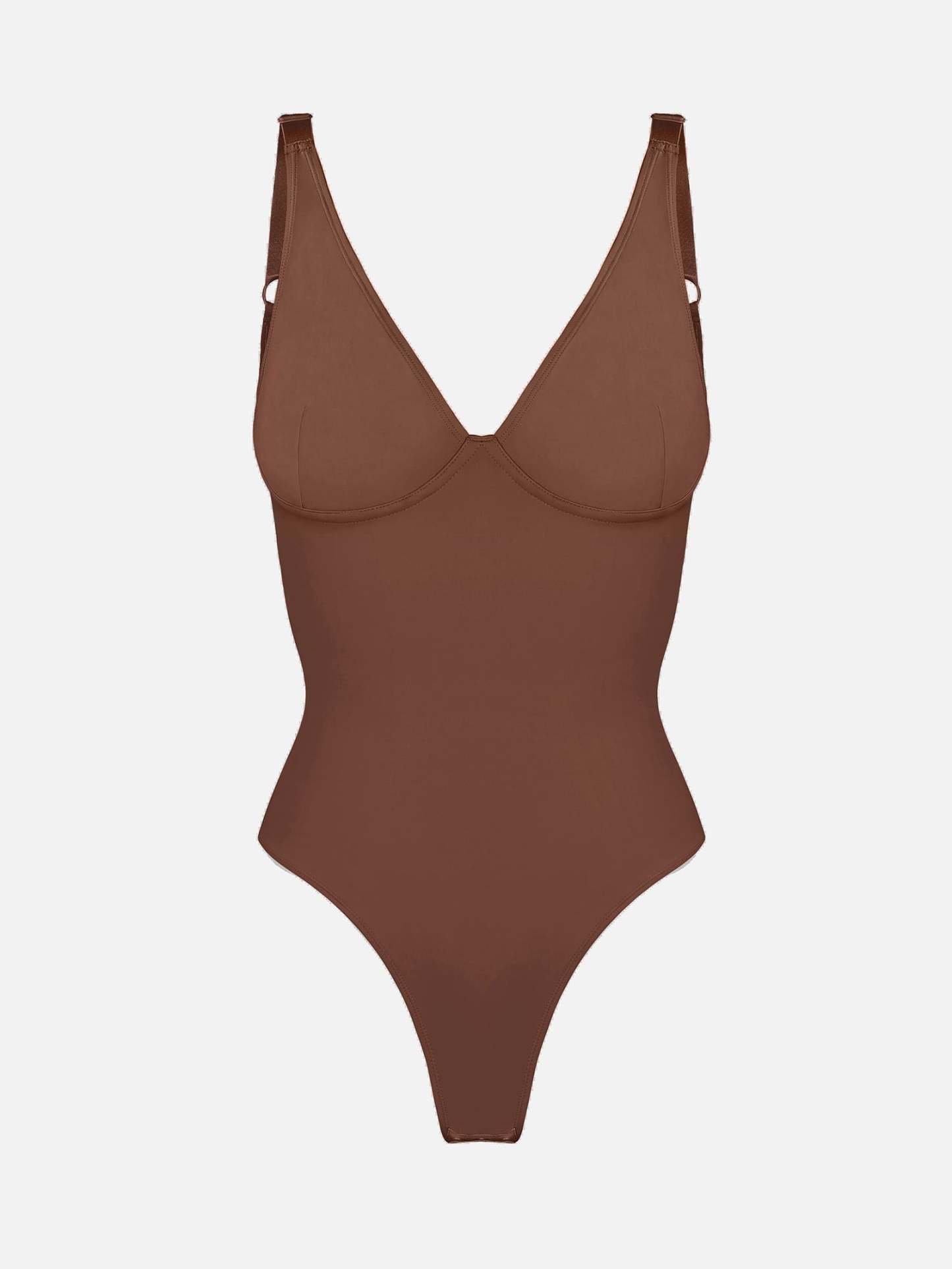 Deep Plunge Underwire Backless Thong Bodysuit
